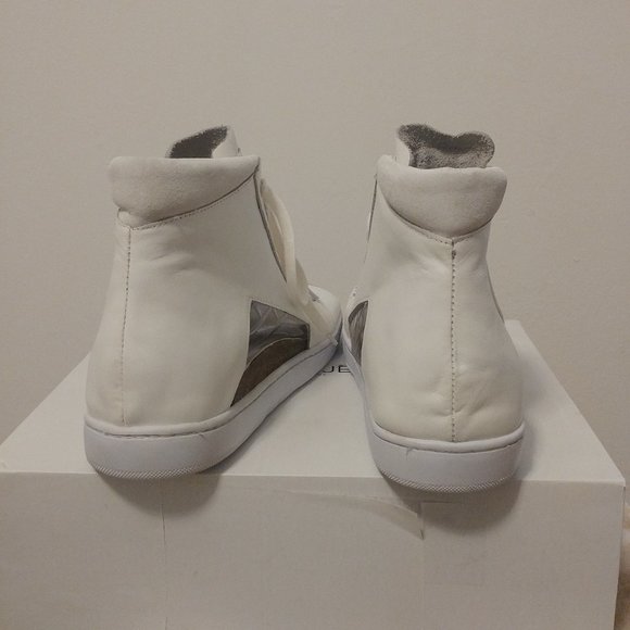 Aeria Nappa Leather Peep-Toe Sneaker Size Misses 10 M - Picture 9 of 10